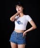 ASTRAL PROJECTION Apple Supima Spandex Crop Top_White