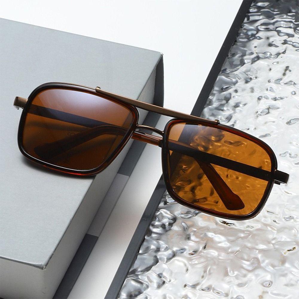 Luxury Double Bridge Shades Classic Metal Frame Sun Glasses Steam Punk Eyewear for Outdoor Driving