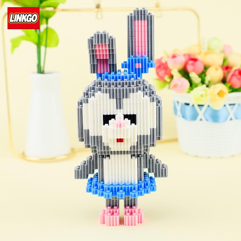 354pcs+ Connection Building Blocks Mickey Mouse Winnie Pooh Donald Daisy Piglet 3D Model Mini Brick Figures For Children Toys