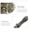 Wide Luxurious Leather Dog Collar Sharp Spike Studded Dog Collars for Rottweiler Pitbull Large X-Large Training Dogs