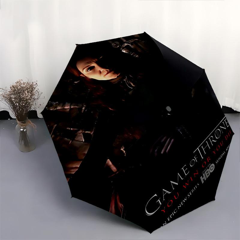 1pc Game of Thrones Automatic Folding Umbrella - Compact 8-Rib Design, Durable Plastic & Iron1328L