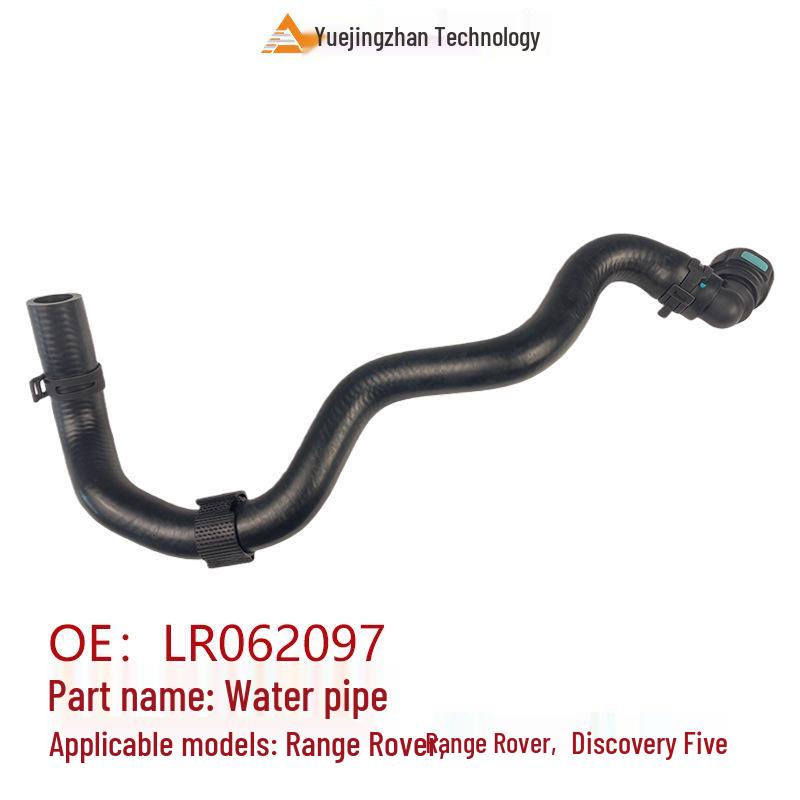 The LR062097 radiator cooling hose fits Land Rover Range Rover Discovery 5 models.