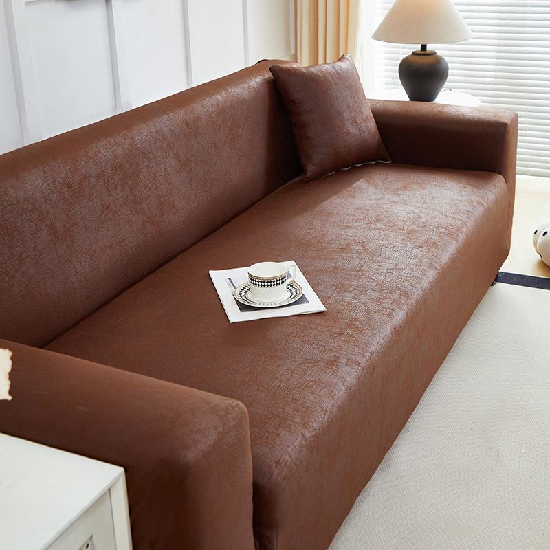 

Luxury Micro Waterproof Soft Sofa Cover All-Inclusive Anti-Cat Scratch Seat Cushion Faux Leather Couch Covers for Four Seasons 1 Seater 90-140 cm