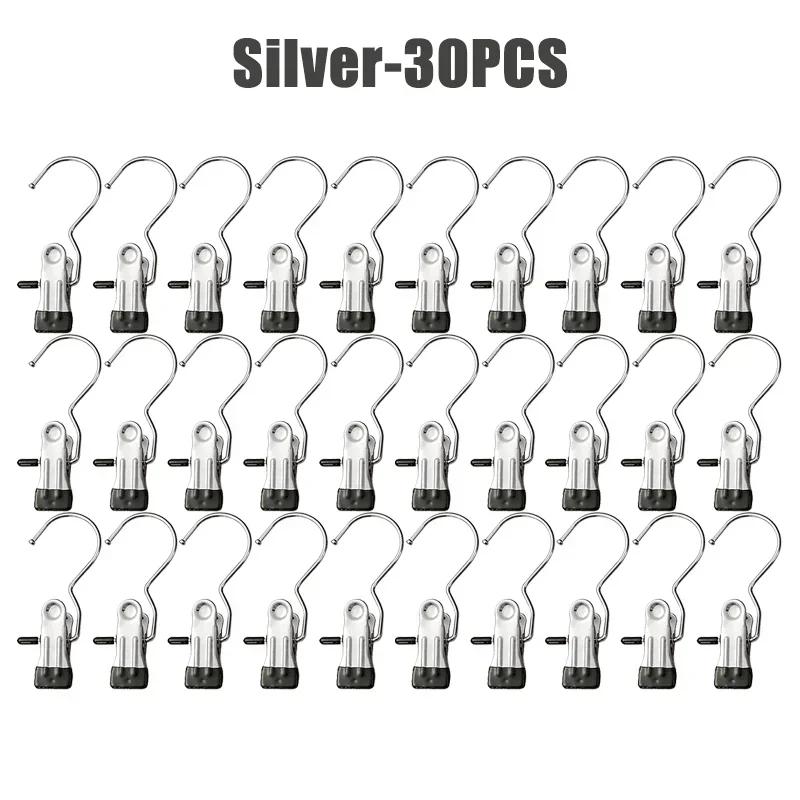 10-100 buc Cârlige de rufe din oțel inoxidabil, clești pentru rufe, cârlig portabil pentru agățat haine, clip pentru haine, organizator de haine pentru garderobă, umeraș