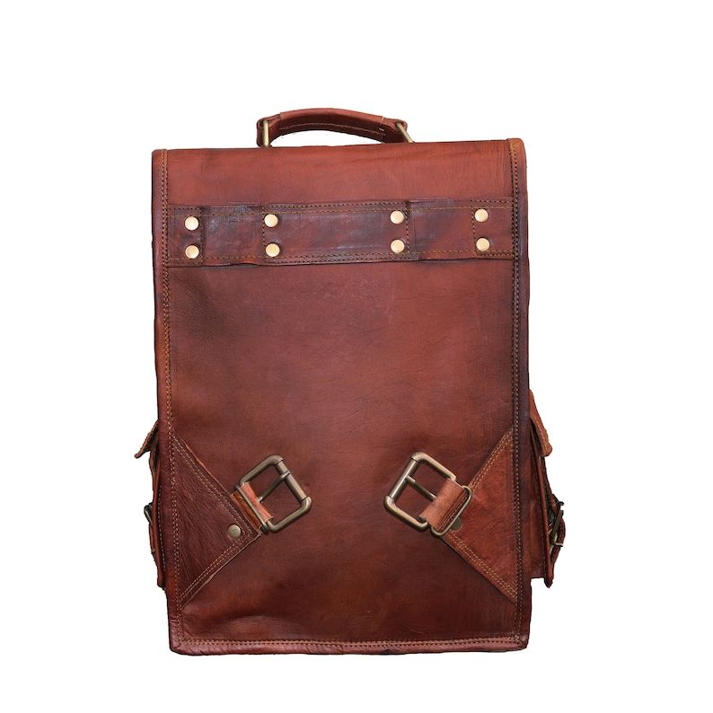 Персонализированный кожаный рюкзак — фото 5