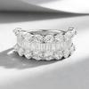 Xian Can 2026 S925 Silver Pave-set Square Diamond Ring: Simple, Fashionable, High-End Style