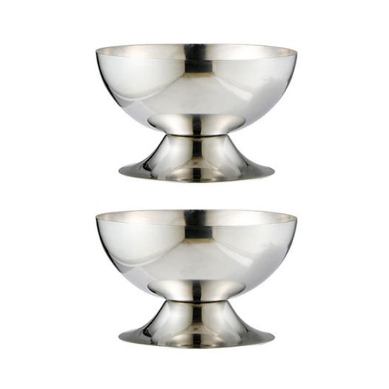 

Dessert Bowl Practical Ice Cream Cups Simple Food Container Stainless Steel Material Suitable for Ice Cream Treats