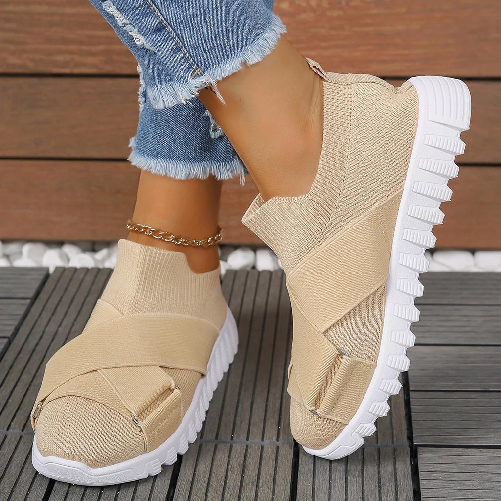 Ballerines Classiques pour Femmes Été Plage Maille Slip-on Chaussures Bout Rond Femme Patchwork Fleur Chaussures Décontractées Grande Taille