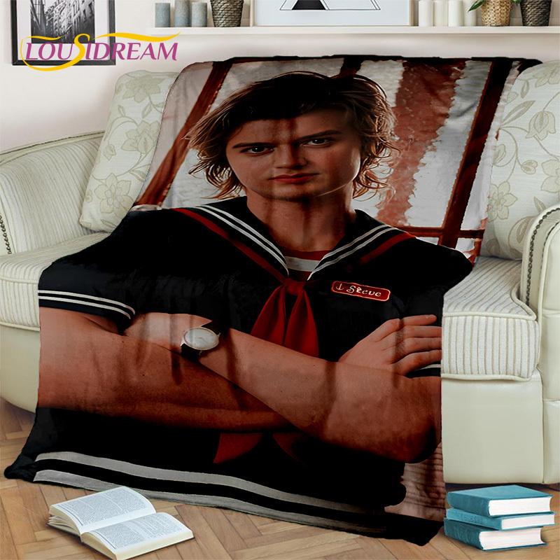 HD Printing Joe Keery Actor 3D Blanket,Soft Throw Blanket for Home Bedroom Bed Sofa Picnic Travel Office Rest Cover Blanket Kids
