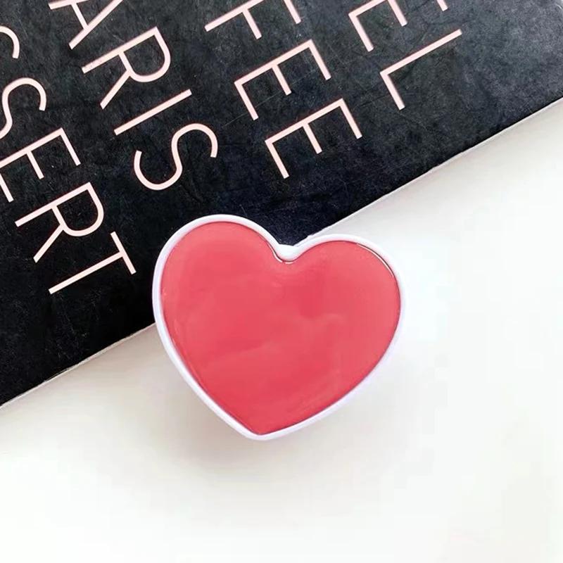 1116 Heart Shaped Phone Socket Holder Finger Grip Bracket Support Telephone for IPhone 11 11 11 Samsung Pocket Socket Stand