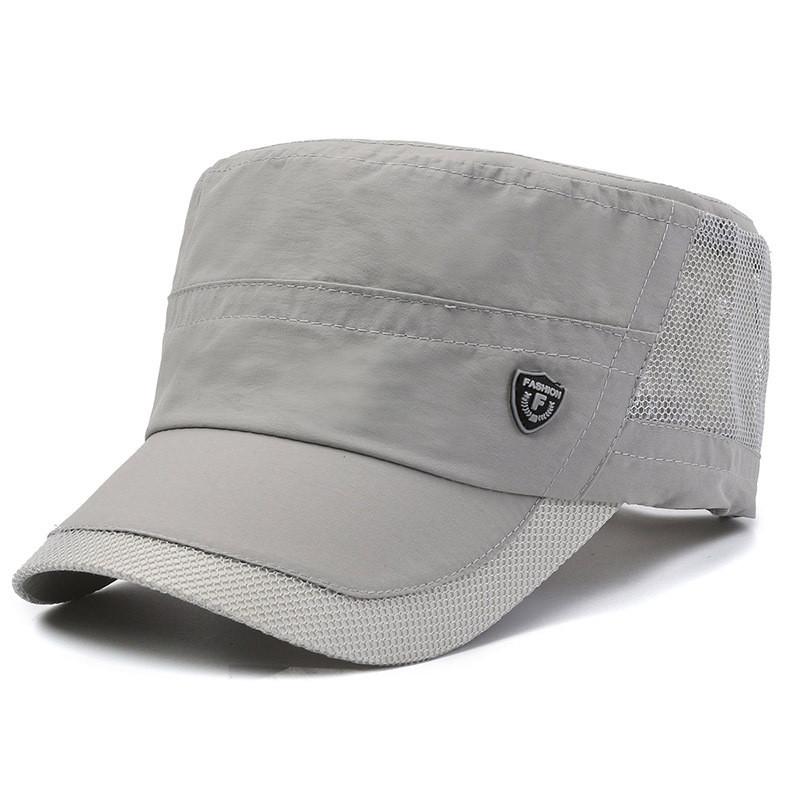 

Summer Sun Protection Cap For Men With Breathable Mesh And Adjustable Fit светло-серый