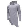 Casual Fashion Irregular Hooded Plus Size Men Daily Sweatshirt
