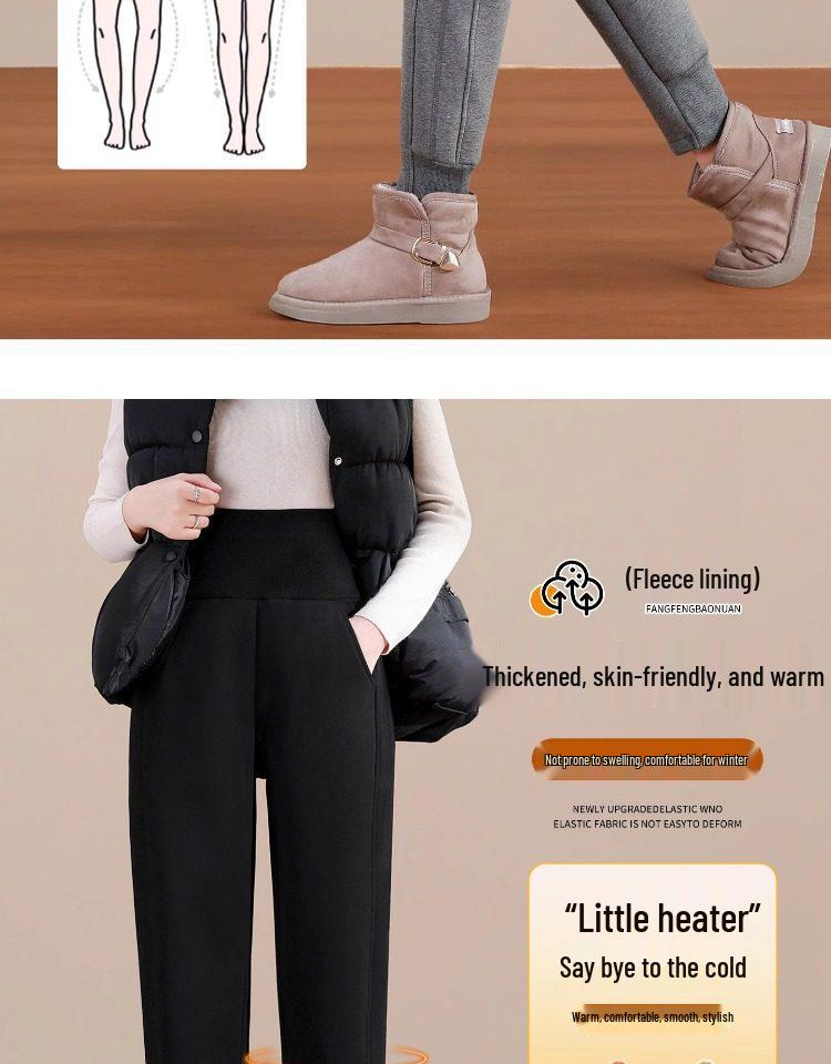 Unisex Lambswool Jogger Pants for Kids – High Waist, Thickened, Plus Velvet, Warm and Casual for Autumn and Winter.