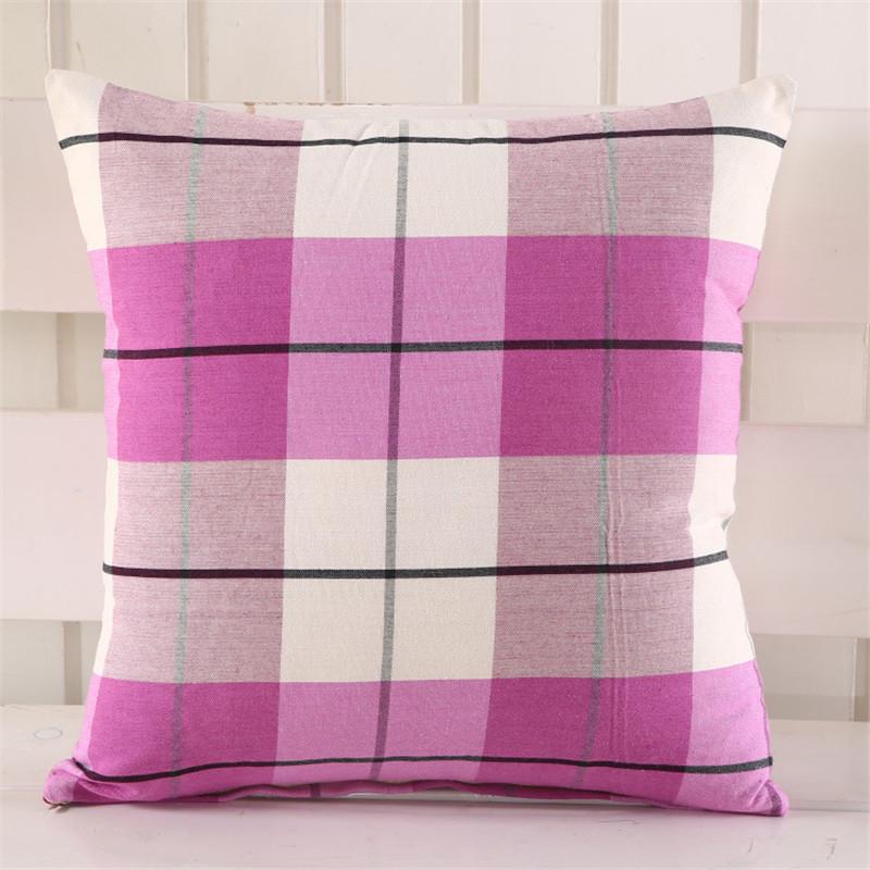45x45 см Мягкая льняная клетчатая полосатая наволочка для дивана наволочка для подушки на талию украшение для домашнего офиса стула украшение для вечеринки 1727₽