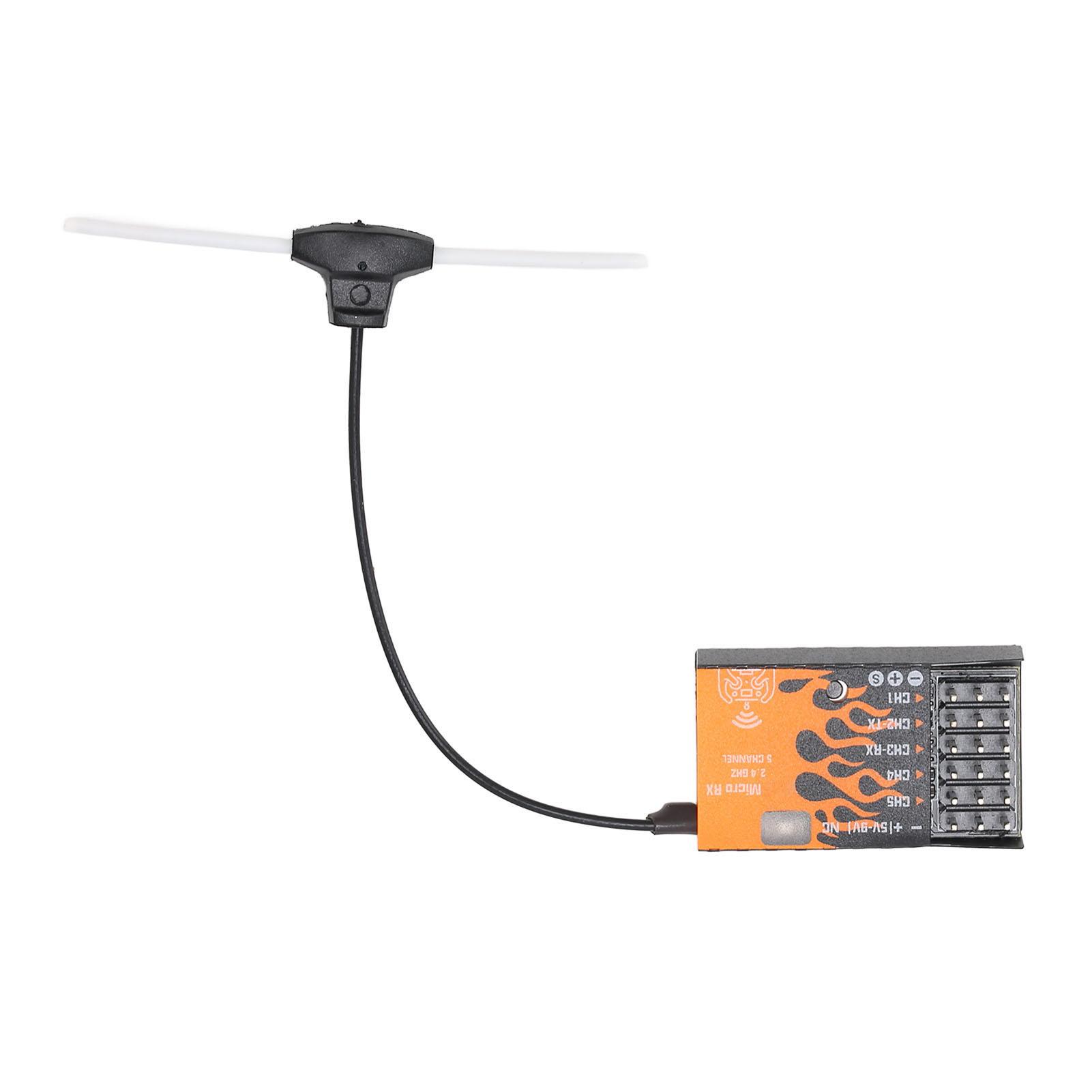 

ExpressLRS Micro Receiver Support 5 CH PWM Outputs Failsafe Function with T Antenna for RC Helicopters Cars Boats