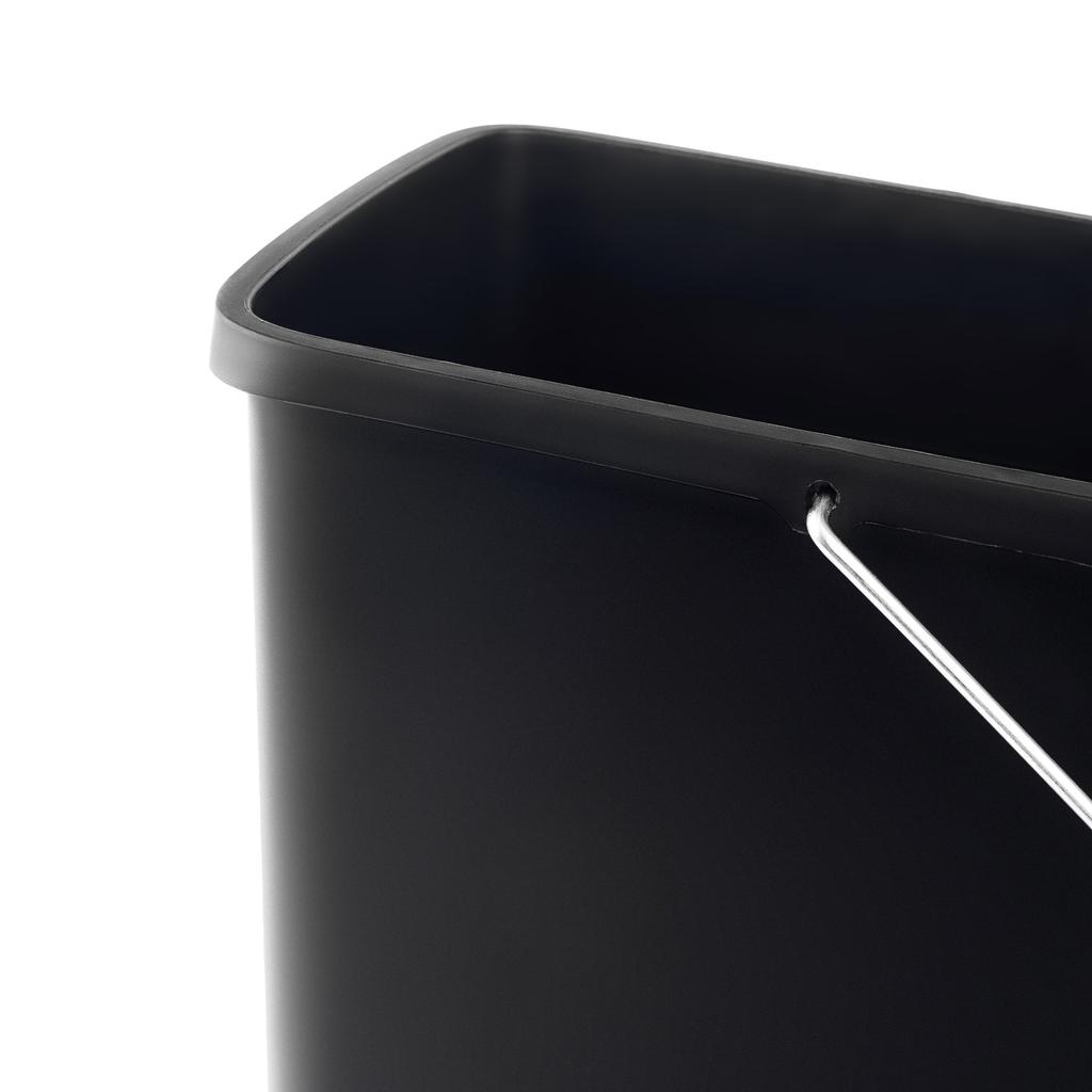 KADAX 12L Trash Can Waste Container Black with Handle Bucket