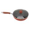 Non Stick Pan with Lid Coated Stir Fry Pan Multifunction Home Cooking Cookware Iron Composite Wood