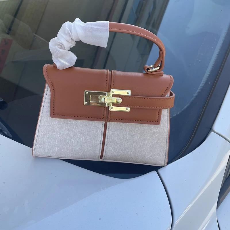 2025 Women Niche Composite Leather Trapezoidal Bag Large Capacity Single-Shoulder Crossbody Bag Fashionable Ladies Handbag