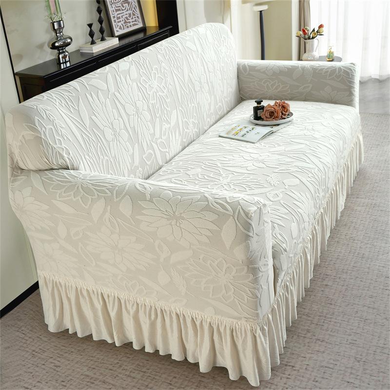 Thickened Skirt Jacquard Sofa Cover, Old-Fashioned All-Inclusive Sofa Cover, Elastic Universal Type