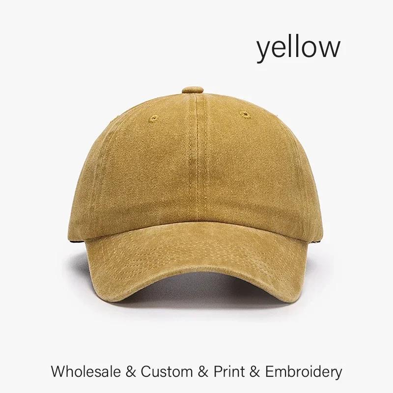 Casquette de baseball rétro SLECKTON avec logo brodé personnalisé pour hommes et femmes, design DIY, lettre, impression graphique personnalisée, vente en gros