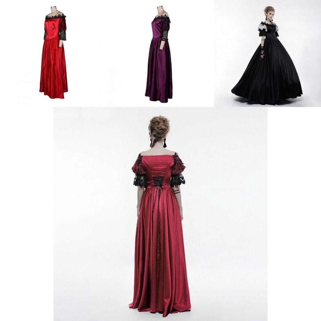 Renaissance Festival Party Cosplay Kleid Viktorianisch Gotisch Vintage Retro Damen Ballkleid