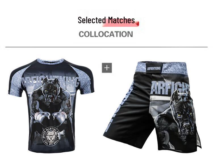 MMA Kamp Herren Schnelltrocknende Elastische Trainingsshorts - Verschleißfest für UFC, Boxen, Fitness