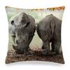Funny Wild Animals Pattern Decor Cushion Cover 45x45cm Bear Eagle Fox Printed Linen Pillow Cover Home Decor Pillowcase for Couch