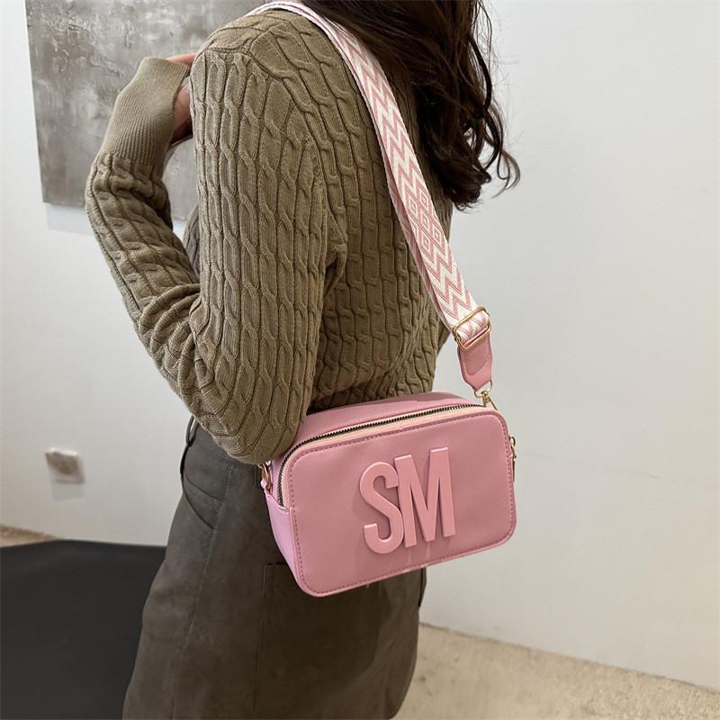 Minimalist Pu Small Square Bag With Shoulder Strap For Daily Women