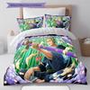 Set cu cuvertură și fețe de pernă cu model de desene animate Decorare casă Cadou de ziua de naștere (1 * husă de pilotă + 2 * fețe de pernă, fără miez)