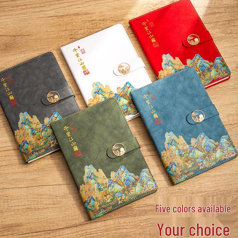 Exquisite Guochao Chinese Style Notebook & Diary Gift Set for Business Meetings