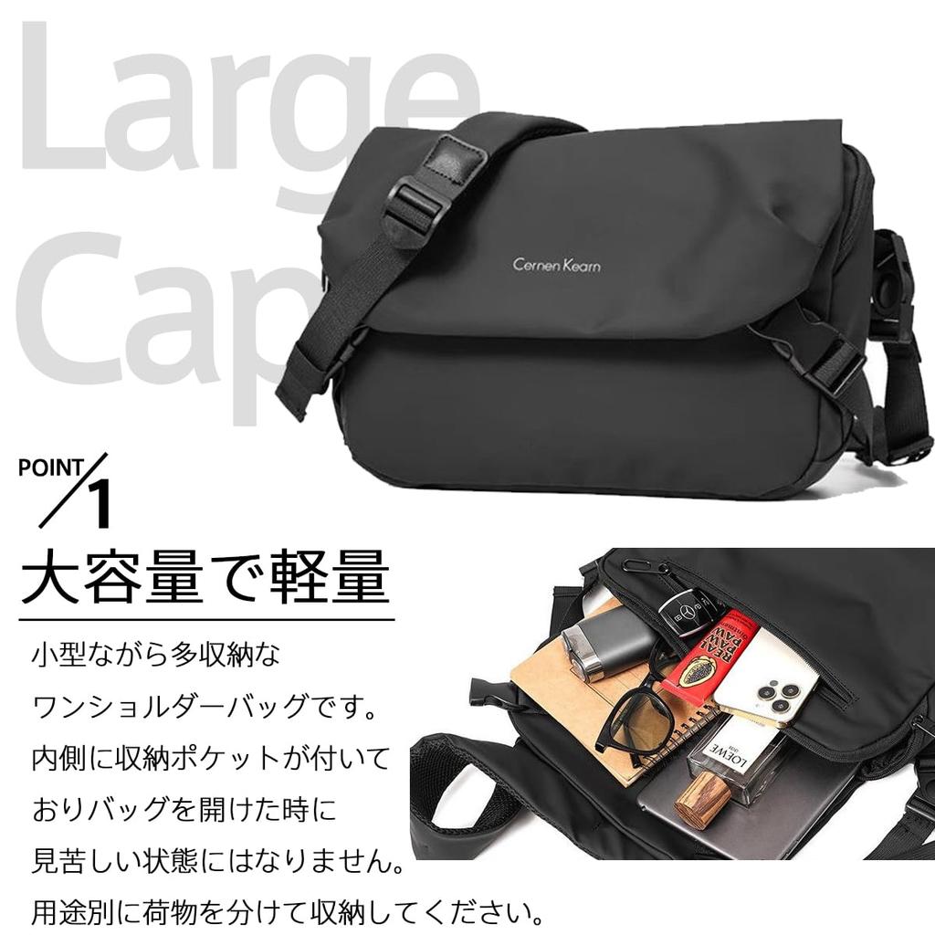 Crossbody Waist Large Perfect for and Casual Multifunctional [enocoland] Men's One-Shoulder Bag, Bag, Lightweight, Capacity, Waterproof, Breathable,