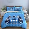 Manchester City Crest Bedding Duvet Cover Set Duvet Cover Pillowcases  (1*Duvet Cover 2*Pillowcases, without duvet insert)