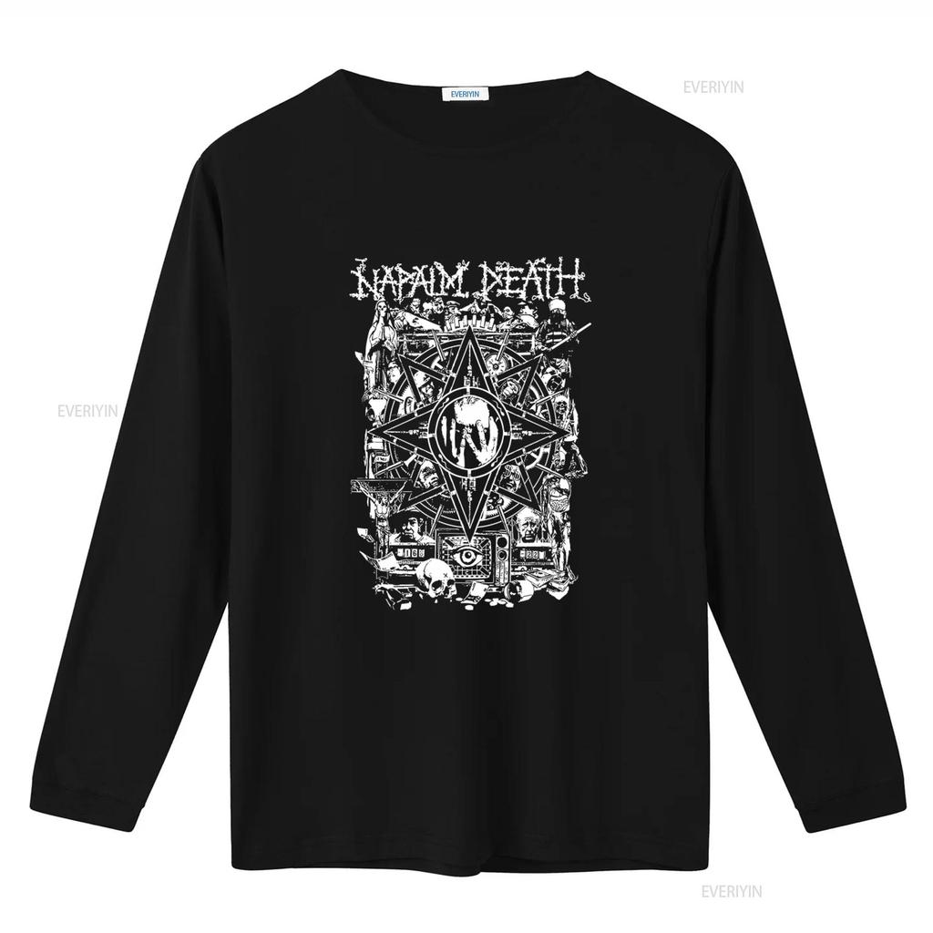 Napalm Death Concert T Shirt Grind Scum Black Metal Design with Carcass Cannibal Corpse Elements vintage Washed Stretched