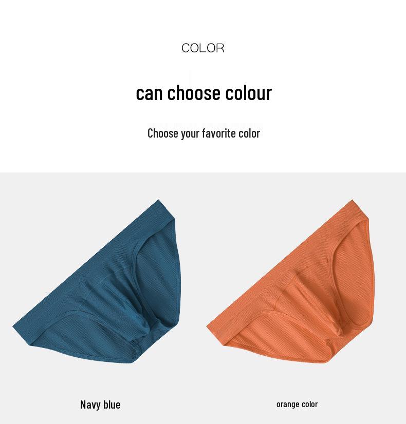 Low-Waist Men's Breathable Briefs with Bulge Pouch and Loose Waistband