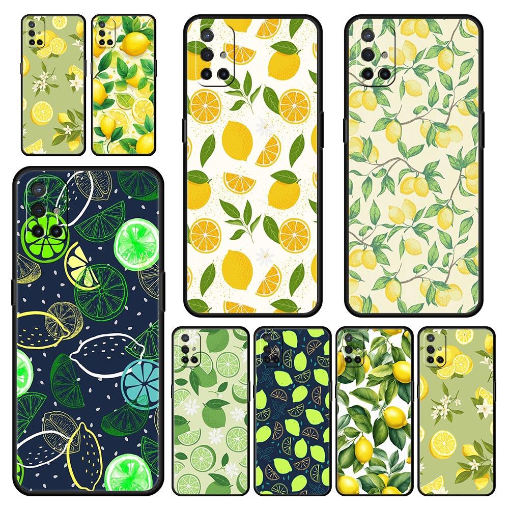 Phone Case For OnePlus 12 11 10 9 Pro 9T 12R 10R 9R 9RT 10T 8T 8 7 6T 7T Nord 2T CE 2 5G N200 N10 N100 Cover Fruit lemon