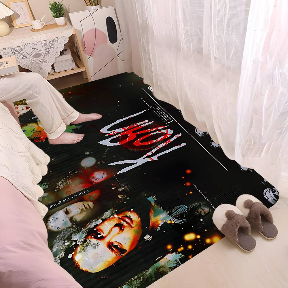Rock Band K-Korn Long Rugs Cheaper Anti-slip Modern Living Room Balcony Printed Bedside Area Rugs