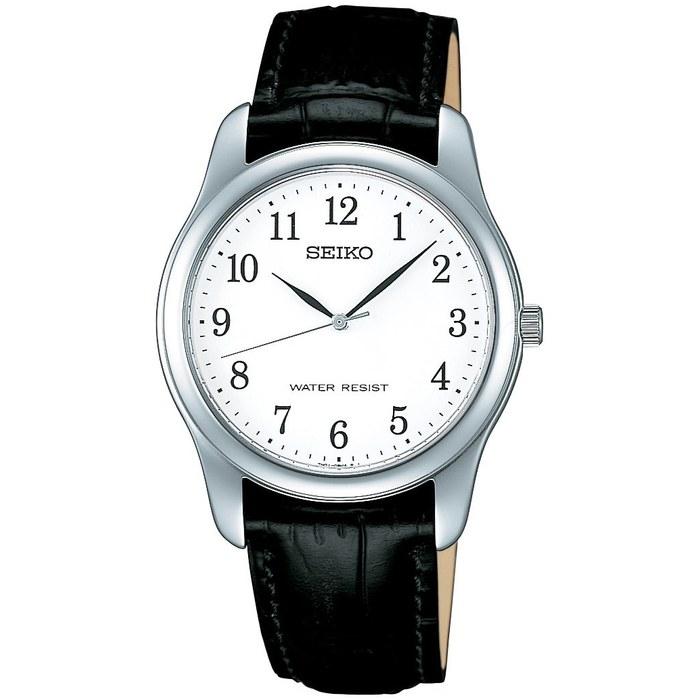 SEIKO SELECTION SCXP033 Men's/Unisex Watch, Quartz, 35mm, White Dial, Leather Band