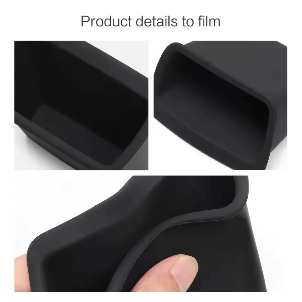 For ZEEKR X 2025 Center Console Rear Row Armrest Storage Box Central Tray Organizer Tidying Car Interior Accessories Silicone