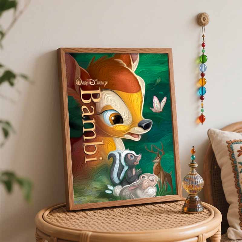 Disney Bambi Oil Painting Kit Digital Painting Art Handmade Diy Home Room Decorations