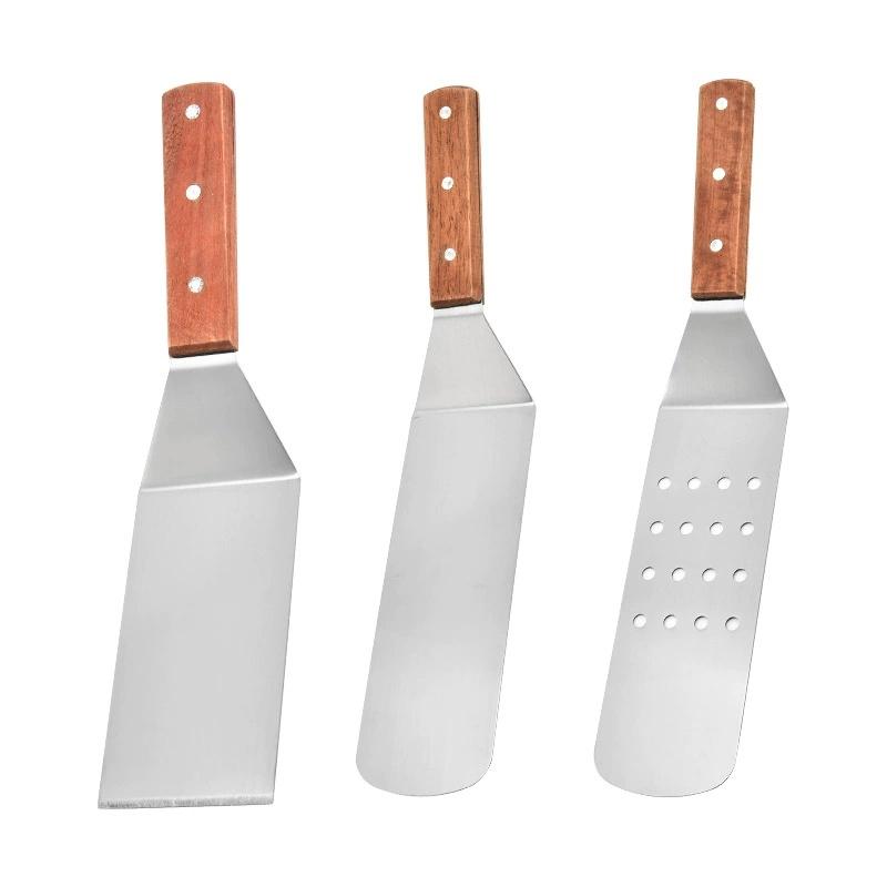 Stainless Steel Spatula And Grill Scraper Non Stick Durable Barbecue Cooking Tools Pizza Shovel Pancake Beef Bbq Utensils