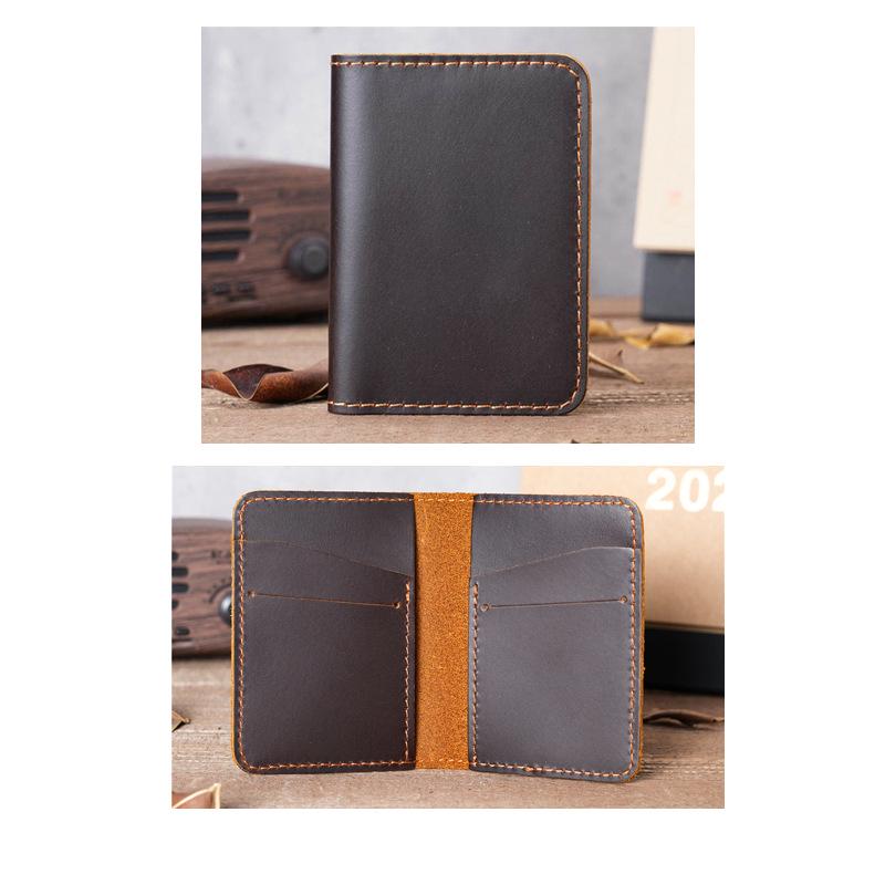 NT Retro Crazy Horse Leather Multi-Card Clutch: Unisex ID & Card Holder Wallet