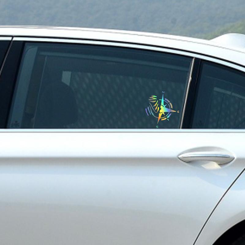 G115 12X13CM Car Sticker Creative Design Personality Fashion Compass PvcDecoration Accessories Waterproof Cover Scratch Decal