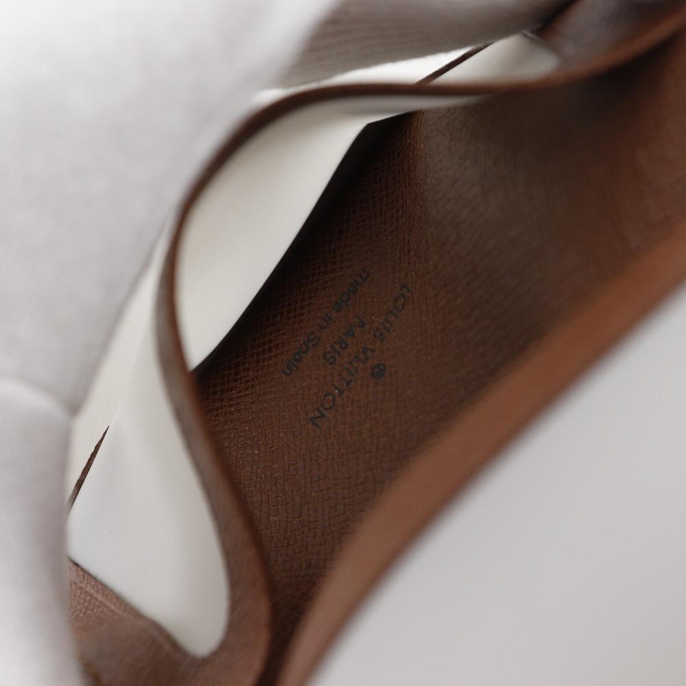 LOUIS VUITTON Porto 2 cult Vertical Pass case M60533 Pass holder Brown Monogram canvas unisex Used