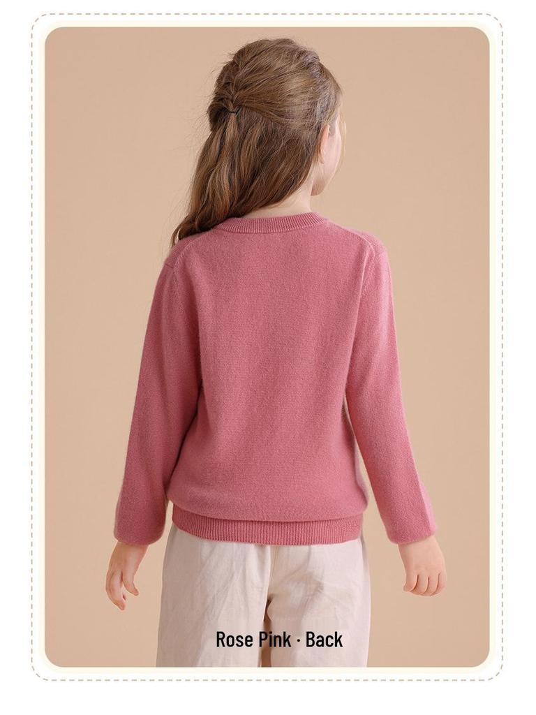 Kaschmirpullover für Mädchen - Herbst/Winter-Stil, Kinder Wollstrickpullover