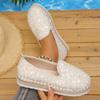 Fashion Platform Loafers Dress Flat Shoes Woman Sneaker Round Toe Low Heels Elegant Stylish Summer Comfortable 2024 Trend