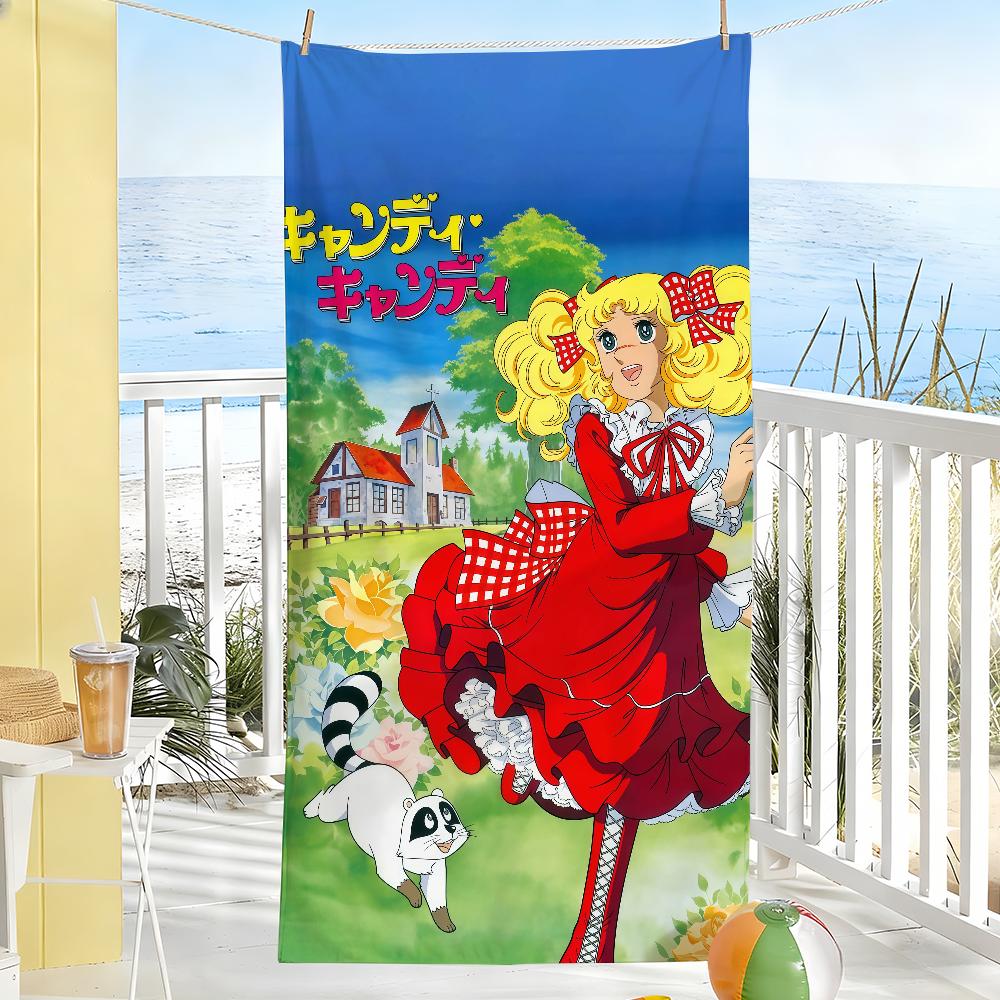 Cute Anime C-Candy Candy Towel Drying Bath Towel Applicable To Light Swimming Camping Yoga Beach Out
