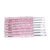 8pcs Crochet Hook Set Printing Aluminum Handcraft   Colorful Crochet Hook Ergonomic Knitting Hook for Knitters for Sewing