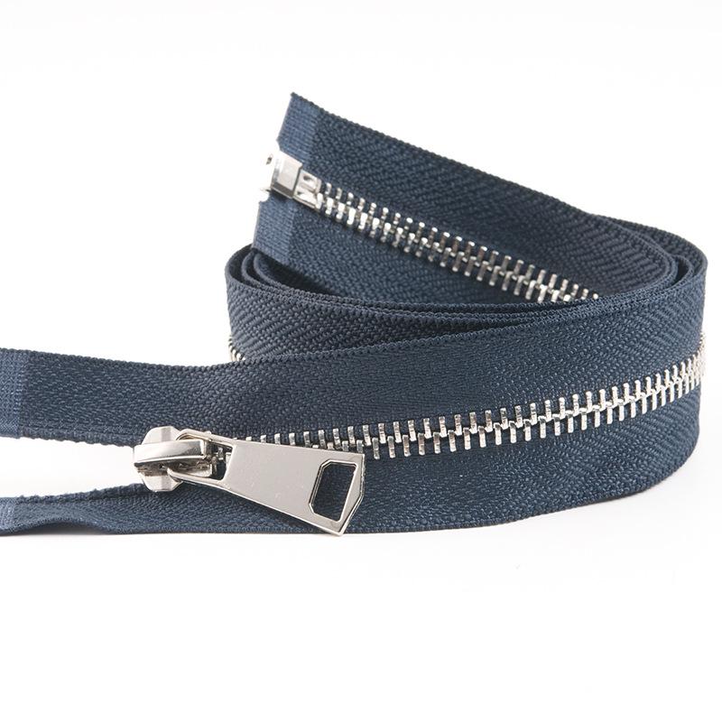 No. 5 Double Open End Metal Zipper for Down Jackets with Plastic Teeth and Sun Protection