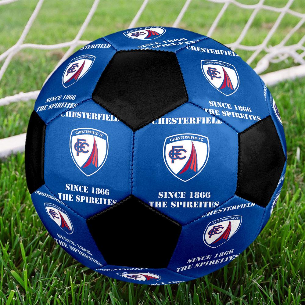 1pc Chesterfield F.C Soccer Ball Size 5 Indoor Soccer Ball Fashion Colorful Backyard Game - Great For Sports Fans Gift HE32
