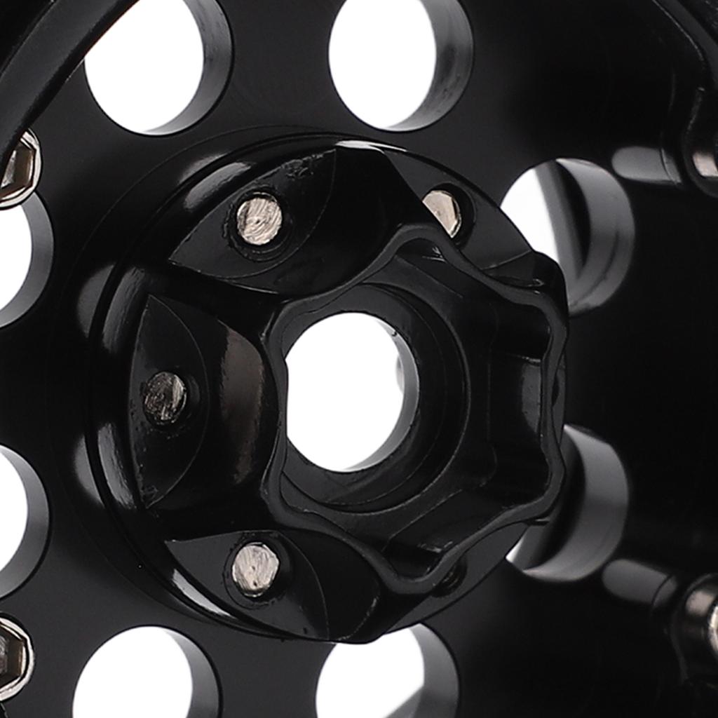 4pcs 1.9 Inch RC Metal Beadlock 8 Round Hole Wheel   Hubs for   SCX10 90046 RC 1Celsius10 Car